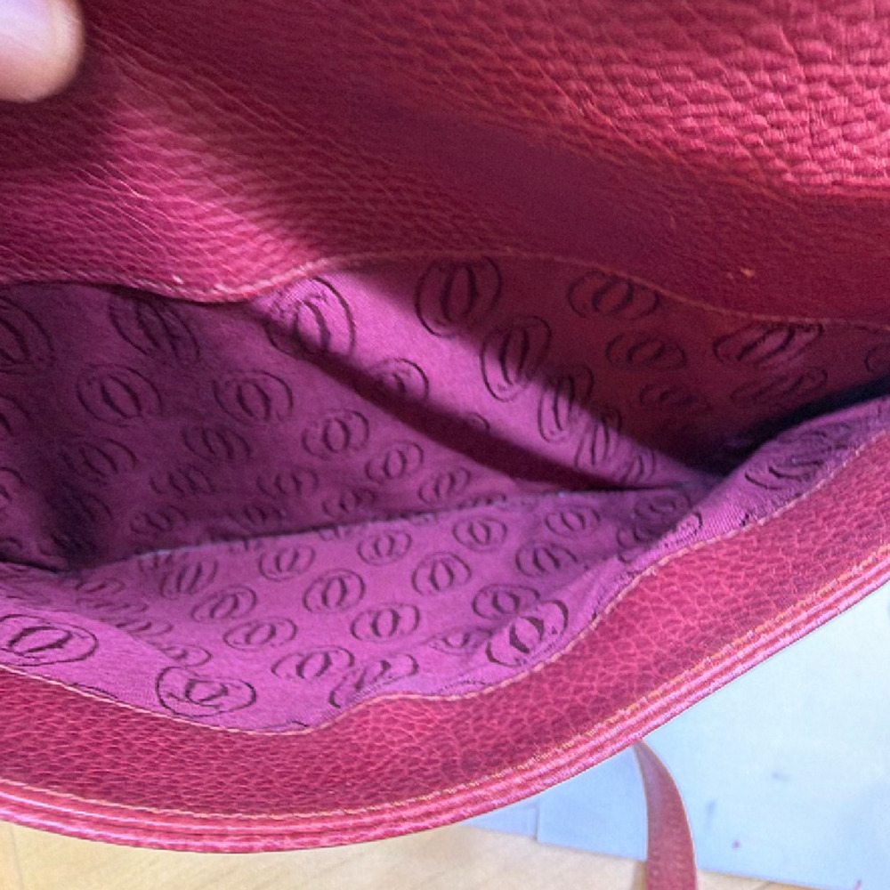 Cartier Must de Cartier Burgundy Leather Shoulder Bag - Picture 7 of 8